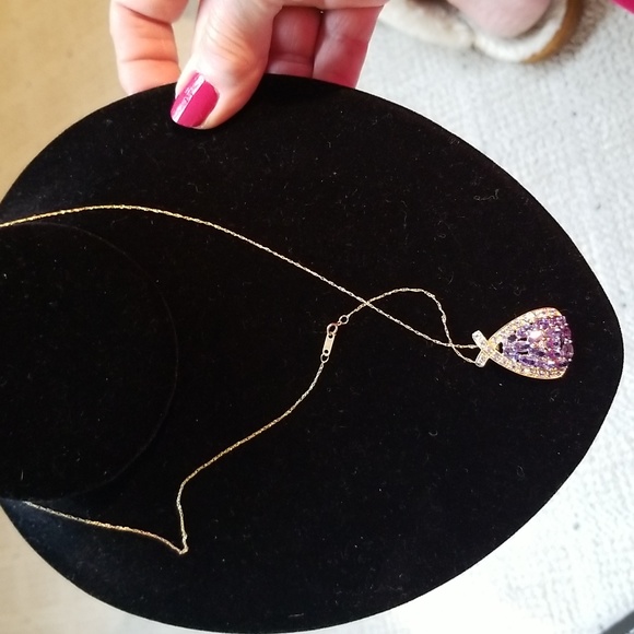 Tanzanite Large Pendant Slide 10kt gold - Picture 8 of 11